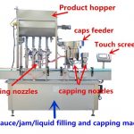 500ml / 1000ml 유리 또는 플라스틱 병을위한 높은 정밀도 꿀 충전물 기계